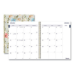 Blueline Monthly 14-Month Planner, Spring Floral Watercolor Artwork, 11 x 8.5, Multicolor Cover, 14-Month (Dec to Jan): 2022 to 2024 (C701PG02)