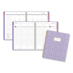 AT-A-GLANCE Badge Geo Weekly/Monthly Planner, Geometric Artwork, 11 x 9.25, Purple/White/Gold Cover, 13-Month (Jan to Jan): 2024 to 2025 (1675G905)