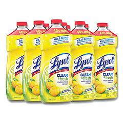 LYSOL Brand Clean and Fresh Multi-Surface Cleaner, Sparkling Lemon and Sunflower Essence, 40 oz Bottle, 9/Carton (78626CT)