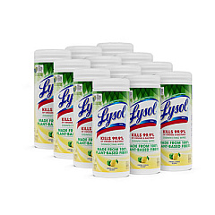 LYSOL Brand Disinfecting Wipes II Fresh Citrus, 7 x 7.25, 30 Wipes/Canister, 12 Canisters/Carton (49130CT)