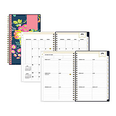 Blue Sky Day Designer Peyton Create-Your-Own Cover Weekly/Monthly Planner, Floral, 8 x 5, Navy, 12-Month (July-June): 2022 to 2023 (107927)