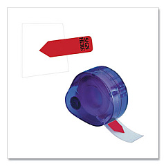 Redi-Tag "Sign Here" Left or Right Page Flag Dispenser Refill Rolls, 0.56" Wide, Red, 120/Roll, 2 Rolls/Pack (93022)