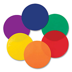 Champion Sports Poly Spot Marker Set, 9" Disks, Assorted Colors, 6/Set (MSPSET)