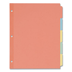 Avery Write and Erase Plain-Tab Paper Dividers, 5-Tab, Letter, Multicolor, 36 Sets (11508)