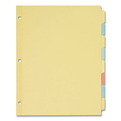 Avery Write and Erase Plain-Tab Paper Dividers, 8-Tab, Letter, Multicolor, 24 Sets (11509)