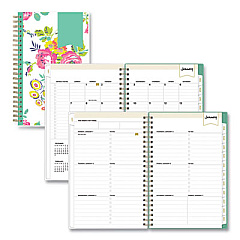 Blue Sky Day Designer Peyton Create-Your-Own Cover Weekly/Monthly Planner, Floral Artwork, 8 x 5, White, 12-Month (Jan-Dec): 2023 (103619)