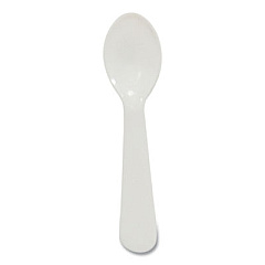 Solo Lightweight Plastic Taster Spoon, White, 3,000/Carton (00080)