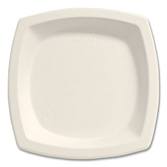 Dart Bare Eco-Forward Sugarcane Dinnerware, Plate, 6.7" dia, Ivory, 125/Pack, 8 Packs/Carton (6PSC2050CT)