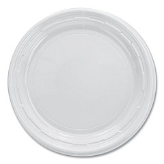 Dart Famous Service Plastic Dinnerware, Plate, 6" dia, White, 125/Pack, 8 Packs/Carton (6PWF)