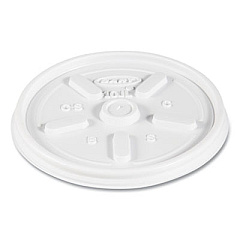 Dart Vented Plastic Hot Cup Lids, 10 oz Cups, White, 1,000/Carton (10JL)