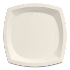 Dart Bare Eco-Forward Sugarcane Dinnerware, Plate, 10" dia, Ivory, 125/Pack, 4 Packs/Carton (10PSC2050CT)