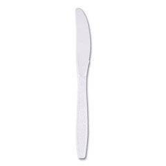 Dart Guildware Heavyweight Plastic Knives, White, 100/Box, 10 Boxes/Carton (GBX6KW)