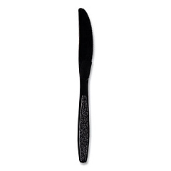 Dart Guildware Heavyweight Plastic Knives, Black, 1000/Carton (GDR6KN)
