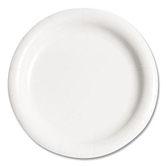 Dart Bare Eco-Forward Clay-Coated Mediumweight Paper Plate, 9" dia, White, 125/Pack, 4 Packs/Carton (MWP9B)