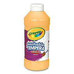Crayola Artista II Washable Tempera Paint, Peach, 16 oz Bottle (543115033)
