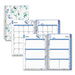Blue Sky Lindley Weekly/Monthly Planner, Lindley Floral Artwork, 8 x 5, White/Blue/Green Cover, 12-Month (Jan to Dec): 2023 (101579)