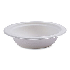 Eco-Products Renewable and Compostable Sugarcane Bowls, 12 oz, Natural White, 50/Packs (EPBL12PK)
