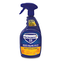Microban 24-Hour Disinfectant Multipurpose Cleaner, Citrus, 32 oz Spray Bottle (30110EA)