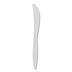 Boardwalk Mediumweight Polypropylene Cutlery, Knife, White, 1000/Carton (BWKKNIFEMWPP)