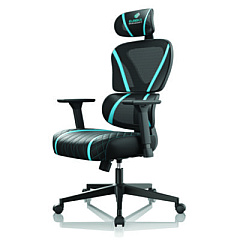 Eureka Norn Ergonomic Chair, Supports Up to 275 lb, 18.11" to 22.04" Seat Height, Black/Blue Mesh Seat/Back, Black Base (GC06BU)