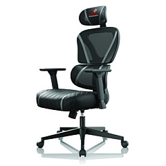 Eureka Norn Ergonomic Chair, Supports Up to 275 lb, 18.11" to 22.04" Seat Height, Black/Gray Mesh Seat/Back, Black Base (GC06GY)