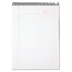 TOPS Docket Gold Wirebound Writing Pads, Wide/Legal Rule, Black Cover, 70 White 8.5 x 11 Sheets (99701)