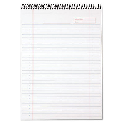 TOPS Docket Gold Wirebound Writing Pads, Wide/Legal Rule, Black Cover, 70 White 8.5 x 11 Sheets (99701)