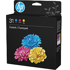 HP 31 Cyan, Magenta, Yellow Ink Bottle Combo 3-Pack, 9C228AN HP 31 Cyan, Magenta, Yellow Ink Bottle Combo 3-Pack, 9C228AN