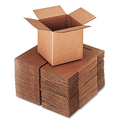 General Supply Cubed Fixed-Depth Shipping Boxes, Regular Slotted Container (RSC), 6" x 6" x 6", Brown Kraft, 25/Bundle (UFS666)