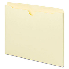 Universal Deluxe Manila File Jackets with Reinforced Tabs, Straight Tab, Letter Size, Manila, 100/Box (UNV73300)