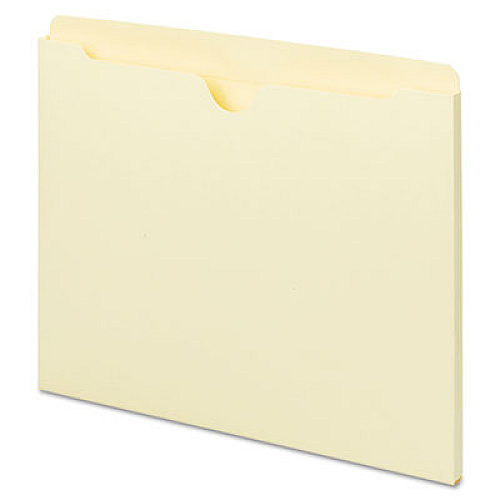 Universal Deluxe Manila File Jackets with Reinforced Tabs, Straight Tab, Letter Size, Manila, 100/Box (UNV73300)