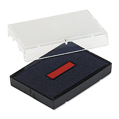 T4729 Printy Replacement Pad for Trodat Self-Inking Stamps, 1.56" x 2", Blue/Red (P4729BR)