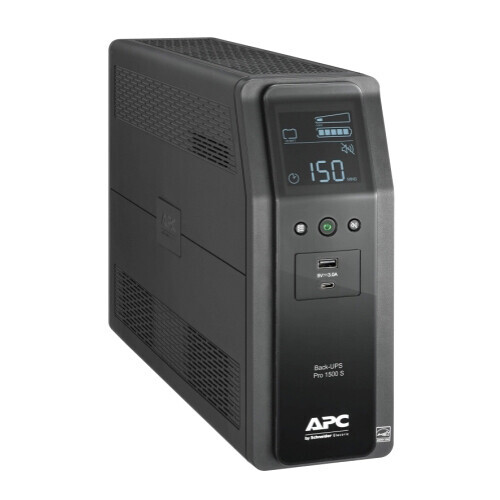 APC Back UPS PRO 1500VA Line Interactive Tower UPS (BR1500MS2)