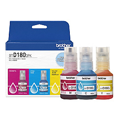 Brother BTD1803PK 3-Pack High Yield Cyan, Magenta and Yellow Ink Bottles