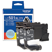 Brother LC501XL2PK 2-Pack High Yield Black Ink Cartridges