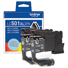 Brother LC501XL2PK 2-Pack High Yield Black Ink Cartridges