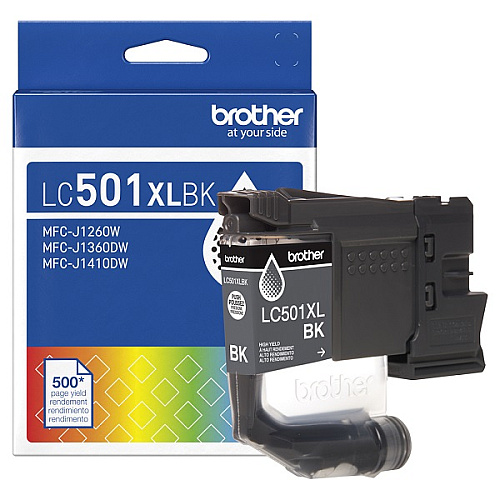 Brother LC501XLBK High Yield Black Ink Cartridge
