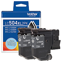 Brother LC504XL2PK Twin Pack High Yield Black Ink Cartridges
