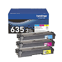 Brother TN6353PK 3-Pack Cyan, Magenta and Yellow Toner Cartridges