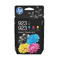 HP 923 Cyan/Magenta/Yellow/Black Ink Cartridge Combo 4-pack, 6C3Y6LN