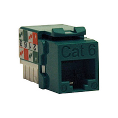 Tripp Lite Cat6/cat5e 110 Style Keystone Jack Green (N238-001-GN)
