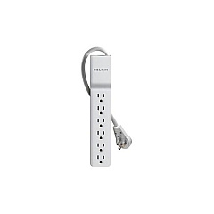 Belkin 6 Outlet Surge Protector, 6 Ft. Cord (BE106001-06R) Belkin 6 Outlet Surge Protector, 6 Ft. Cord (BE106001-06R)
