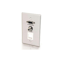 C2G Vga, 3.5mm & One Keystone Wall Plate (40572) C2G Vga, 3.5mm & One Keystone Wall Plate (40572)