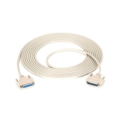 Black Box Rs-232 Serial Cable - Shielded, Pvc, Molded, Db25 Male/female With Thumbscrews, 25-ft. (7.6-m) (BC00714)