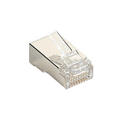 Black Box Cat5e Modular Plug For Round Solid/stranded Cable - Shielded - 100-pack, Gsa, Taa (C5E-MP-S-100PAK) Black Box Cat5e Modular Plug For Round Solid/stranded Cable - Shielded - 100-pack, Gsa, Taa (C5E-MP-S-100PAK)
