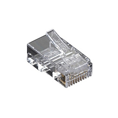 Black Box Cat6 Modular Plug For Round Solid/stranded Cable - Unshielded - 50-pack, Gsa, Taa (C6-MP-U-50PAK)