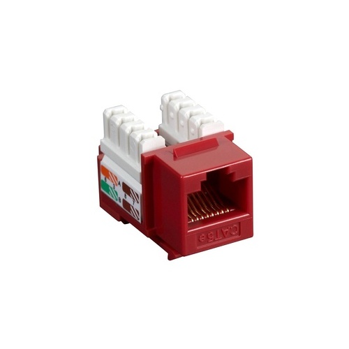 Black Box Cat5e Keystone Jack - Unshielded, Rj45, Red (CAT5EJ-RD)
