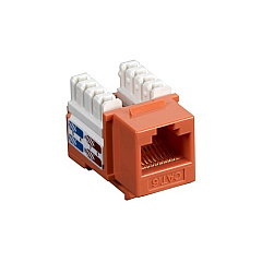 Black Box Cat6 Keystone Jack - Unshielded, Rj45, Orange (CAT6J-OR) Black Box Cat6 Keystone Jack - Unshielded, Rj45, Orange (CAT6J-OR)
