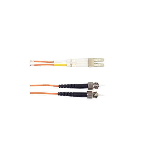 Black Box Om1 62.5/125 Multimode Fiber Optic Patch Cable - Ofnr Pvc, St To Lc, Orange, 3-m (9.8-ft.) (EFN110-003M-STLC)