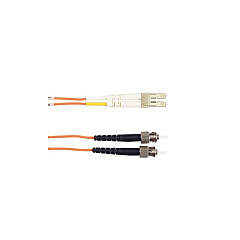 Black Box Om1 62.5/125 Multimode Fiber Optic Patch Cable - Ofnr Pvc, St To Lc, Orange, 30-m (98.4-ft.) (EFN110-030M-STLC)